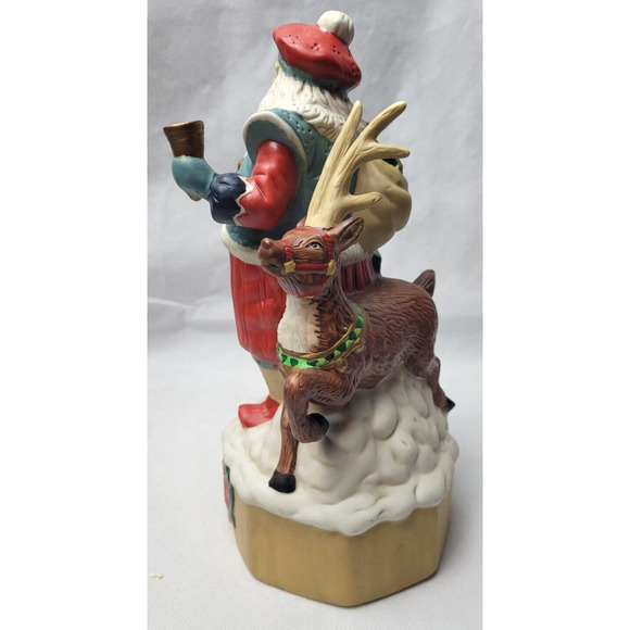 Ole Saint Nick Christmas Musical statue 10” Plays "Here comes Santa Claus" - Picture 6 of 9